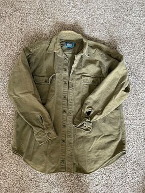 Men's Olive Green Canvas Jacket